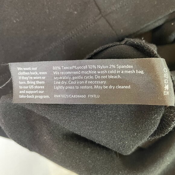 Eileen Fisher Classic Pencil Skirt Mini Black Pull On Style Ponte Knit Size XS - Picture 7 of 7